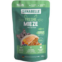 Produktbild von Sanabelle Freshe Mieze Katzenfutter Forelle Pute und Huhn getreidefrei 10x100 g