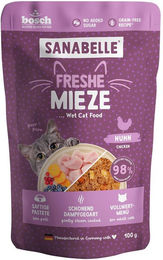 Produktbild von Sanabelle Freshe Mieze Katzenfutter Huhn Adult Getreidefrei mit hohem Fleischanteil 10x100 g