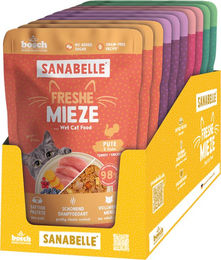 Sanabelle Freshe Mieze Katzenfutter Nassfutter Paté Mix 10 x 100 g Adult Getreidefrei Glutenfrei Hoher Fleischanteil – Bild 1 von 7