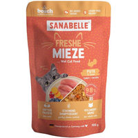 Produktbild von Sanabelle Freshe Mieze Katzenpastete Pute und Huhn getreidefrei 10x100 g