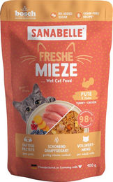 Sanabelle Freshe Mieze Nassfutter Pastete Huhn & Lachs für erwachsene Katzen 10 x 100 g – Bild 1 von 2