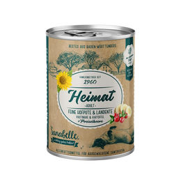 Produktbild von Sanabelle Heimat Hundefutter Adult feine Hofpute und Landente 12x400g