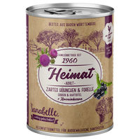 Produktbild von Sanabelle Heimat Katzen Nassfutter Adult Huhn und Forelle Stückchen in Sauce getreidefrei 12x400 g - 12 x 400 g