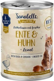 Produktbild von Sanabelle Hundefutter Adult Ente und Huhn getreidefrei 6x400g