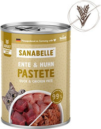 Produktbild von Sanabelle Katzen Nassfutter Ente und Huhn getreidefrei Adult 6x400g