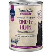 Produktbild von Sanabelle Katzen Nassfutter Rind und Huhn Adult Getreidefrei 12x400g