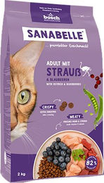 Sanabelle Katzen Trockenfutter Adult mit Strauß und Huhn Monoprotein 8 kg - 8 kg – Bild 1 von 7