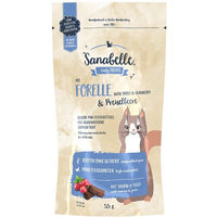 Produktbild von Sanabelle Katzensnack Forelle und Geflügel für alle Altersstufen 3x55g