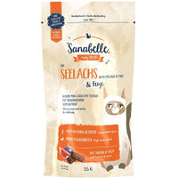 Produktbild von Sanabelle Katzensnack Seelachs und Geflügel für alle Altersstufen 3x55g