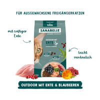 Produktbild von Sanabelle Katzentrockenfutter Outdoor mit Ente für Freigänger Katzen Adult 400 g - 400 g