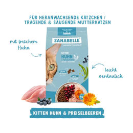 Sanabelle Kitten Trockenfutter Huhn 2 kg glutenfrei - 2 kg – Bild 1 von 3