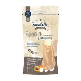 Sanabelle Knusperkissen Huhn und Milch Leckerli für alle Altersstufen 55 g - 55 g – Bild 1 von 3