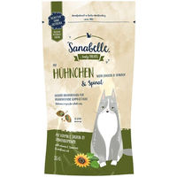 Produktbild von Sanabelle Knusperkissen Huhn und Spinat Hundeleckerli für alle Altersstufen 5x55g