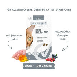 Sanabelle Light Low Calorie Katzenfutter Geflügel Adult 8 kg - 8 kg – Bild 1 von 6