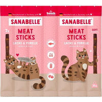Produktbild von Sanabelle Meat Sticks Lachs und Forelle Hundeleckerli 16x35 g