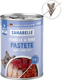 Sanabelle Nassfutter für Hunde Adult Forelle und Rind getreidefrei 6x400g - 6 x 400 g – Bild 1 von 3