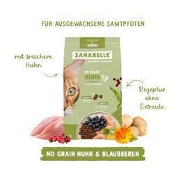 Sanabelle No Grain Katzenfutter Huhn getreidefrei Adult 8 kg - 8 kg – Bild 1 von 3