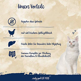 Sanabelle No Grain Katzentrockenfutter Geflügel getreidefrei und zuckerfrei 4 x 2 kg - 4 x 2 kg – Bild 1 von 5