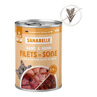 Produktbild von Sanabelle Schlemmertopf Katzen Nassfutter Gans und Huhn Stückchen in Sauce getreidefrei Adult 6x380g