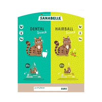 Produktbild von Sanabelle Snack Tetraeder Mix Dental und Hairball für Katzen