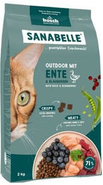 Produktbild von Sanabelle Trockenfutter Katze Adult Freigänger mit Ente ohne Zucker und Farbstoffe 2x2 kg - 2 x 2 kg