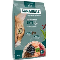 Produktbild von Sanabelle Trockenfutter Katze Adult Freigänger mit Ente ohne Zucker und Farbstoffe 2x8 kg - 2 x 8 kg