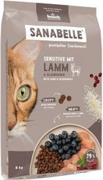 Produktbild von Sanabelle Trockenfutter Katze Adult Sensitive Lamm 2x8 kg ohne Zucker und Farbstoffe
