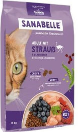 Produktbild von Sanabelle Trockenfutter Katze Adult Strauß ohne Zucker und Farbstoffe 2x8 kg - 2 x 8 kg