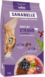 Produktbild von Sanabelle Trockenfutter Katze Adult Strauß und Huhn ohne Zucker und Farbstoffe 2x2 kg - 2 x 2 kg