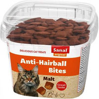 Produktbild von Sanal Anti Hairball Bites Katzensnack gegen Haarballen 75 g
