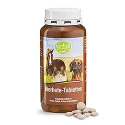 Sanct Bernhard Bierhefe-Tabletten für Pferde Hunde Katzen und Kleintiere zur Unterstützung von Haut Fell und Hufen 400 Stück – Bild 1 von 1