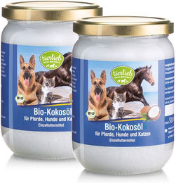Sanct Bernhard Bio Natives Kokosöl für Pferde Hunde und Katzen 1000g – Bild 1 von 2