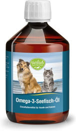 Sanct Bernhard tierlieb Omega-3-Seefisch-Öl für Haut und Fell für alle Altersstufen 500 ml – Bild 1 von 2