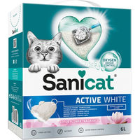 Produktbild von Sanicat Active White Katzenklumpstreu Lotus-Blüte 3 x 6 l - 3 x 6 l