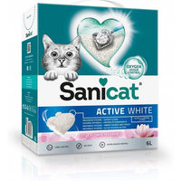 Produktbild von Sanicat Active White Klumpstreu für Katzen mit Lotusblumenduft 6l - 2 x 6 l