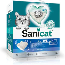 Produktbild von Sanicat Active White Klumpstreu unparfümiert 10 l - 10 l