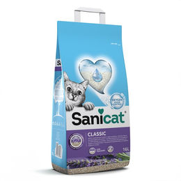 Produktbild von Sanicat Classic Katzenstreu Lavendel nicht-klumpend 2 x 16 l - 2 x 16 l