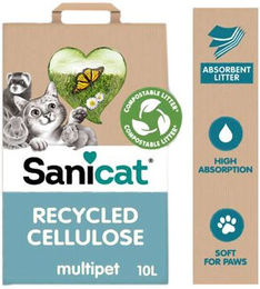 Sanicat Clean & Green Cellulose Katzenstreu aus recycelter Zellulose 20 L – Bild 1 von 4