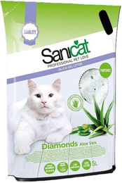 Sanicat Diamonds Aloe Vera Silikat-Katzenstreu 5 L - 3 x 5 l – Bild 1 von 2