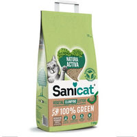 Produktbild von SANICAT Natura Activa Green Klumpstreu pflanzliches Katzenstreu unparfümiert 7,5 kg