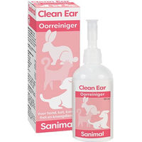 Produktbild von Sanimal Clean Ear Ohrenreiniger gegen Ohrmilben für Hund Katze und Kaninchen 2 x 60 ml