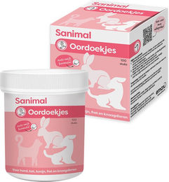 Sanimal Ohrenreiniger Ohrentücher Rosa 100 Stück – Bild 1 von 1