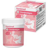 Produktbild von Sanimal Ohrenreiniger Ohrentücher Rosa 100 Stück