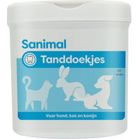 Produktbild von Sanimal Zahnputztücher zur Zahnpflege 50 Stück