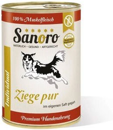 Sanoro Hundefutter Ziege Pur Pures Muskelfleisch Hypoallergen 12 x 400g – Bild 1 von 4