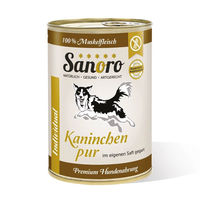 Produktbild von Sanoro Kaninchen Nassfutter Monoprotein Hypoallergen Paté 400g