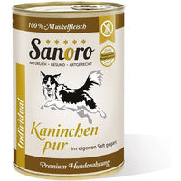 Produktbild von Sanoro Kaninchen Pur Nassfutter Monoprotein Hypoallergen Pastete 800g