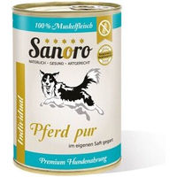 Produktbild von Sanoro Katzen Nassfutter Pferd Hypoallergen Stückchen 12x400g
