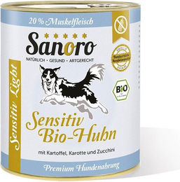 Sanoro Sensitiv Bio Huhn Nassfutter für Hunde zur Gewichtskontrolle 6 x 800 g - 6 x 800 g – Bild 1 von 3
