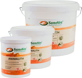 Produktbild von SanoVet Animalith Pulver zur Unterstützung von Verdauung und Immunsystem für Magen-Darm-Gesundheit 1000g